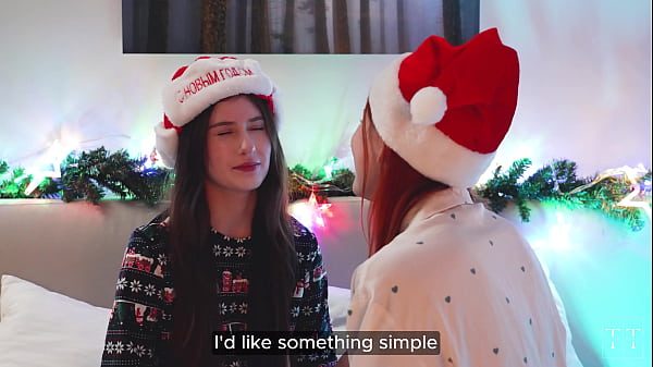 Santa fulfilled the wish of two horny girls with his huge cock