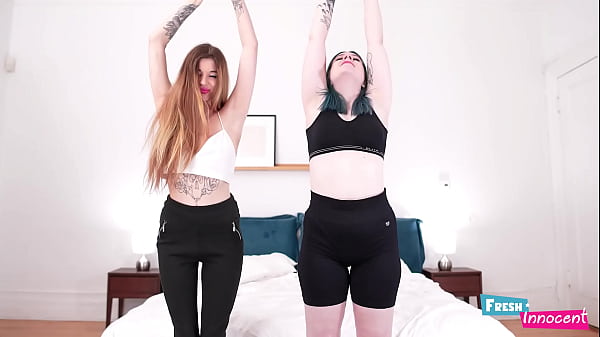 Fresh & Innocent – Two Sexy Teens Fucked Hard at Yoga in Threesome